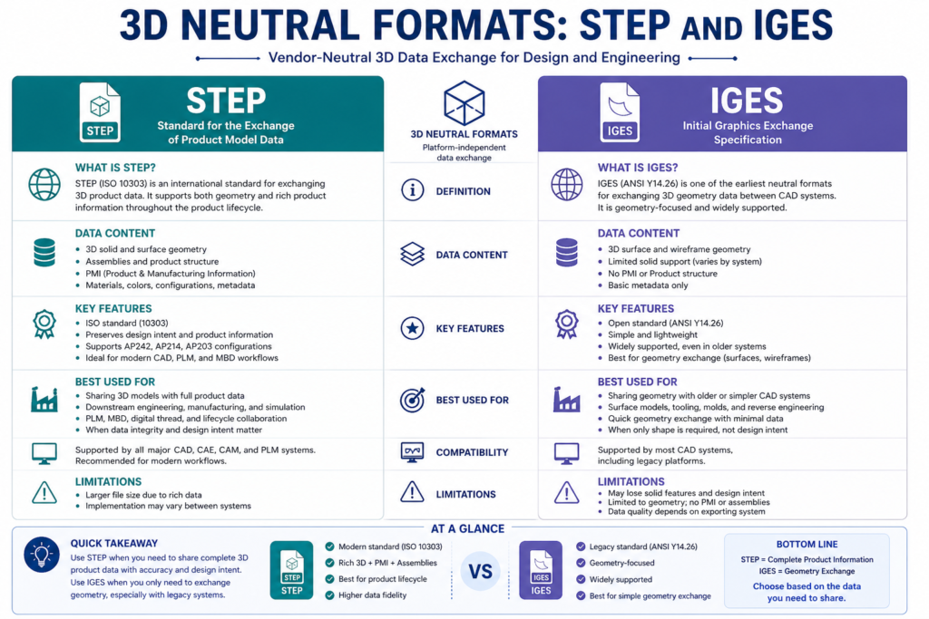 3D Neutral Formats STEP and IGES SImutecra