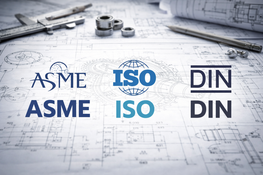 Drawing Standards: Why ASME, ISO, and DIN Simutecra