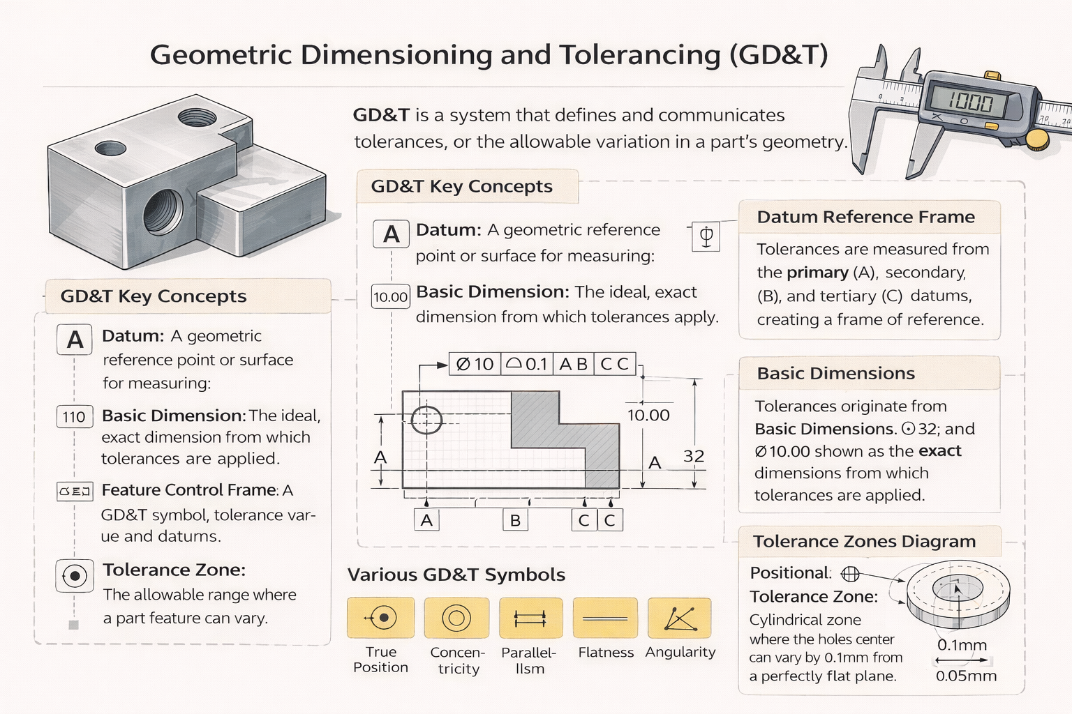 GD&T Explained: How Geometric Dimensioning and Tolerancing Works in CAD