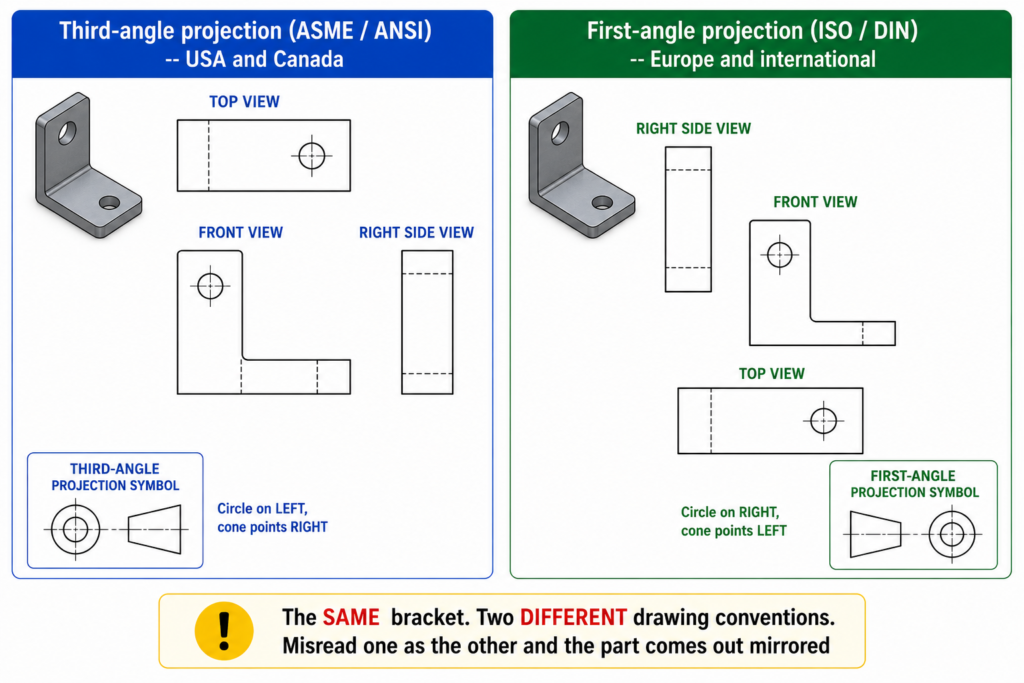 Engineering Drawing Standards ASME, ISO, and DIN