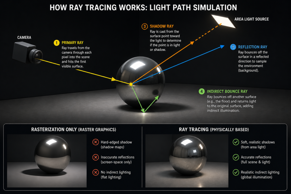 How ray tracing improves realism