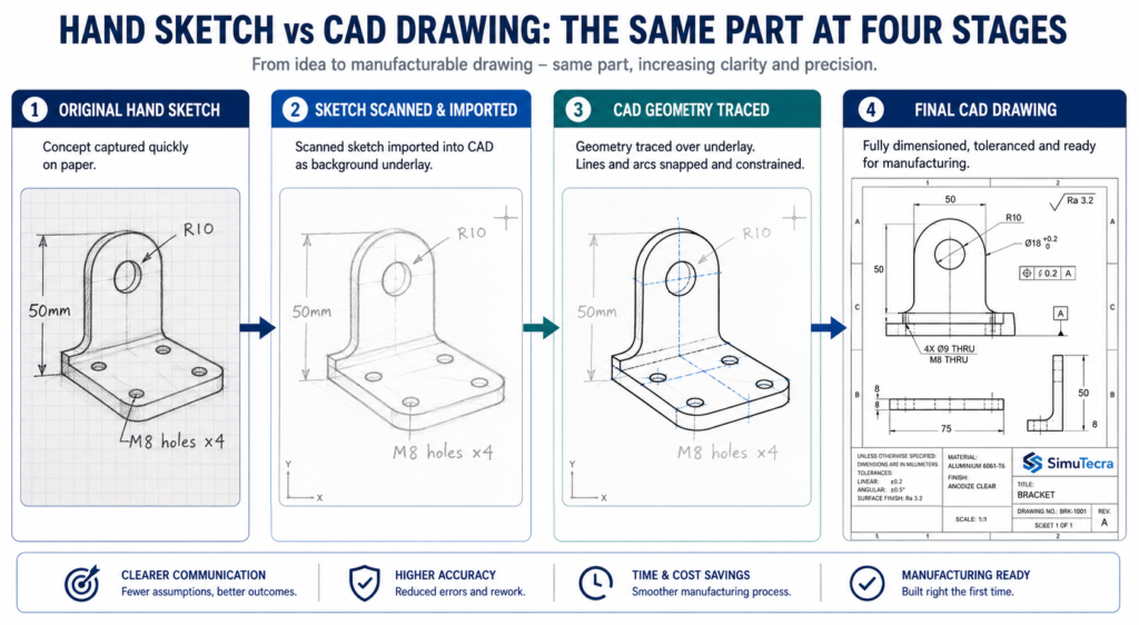How to Convert Hand-Drawn Sketches into Professional CAD Drawings Sketch to CAD