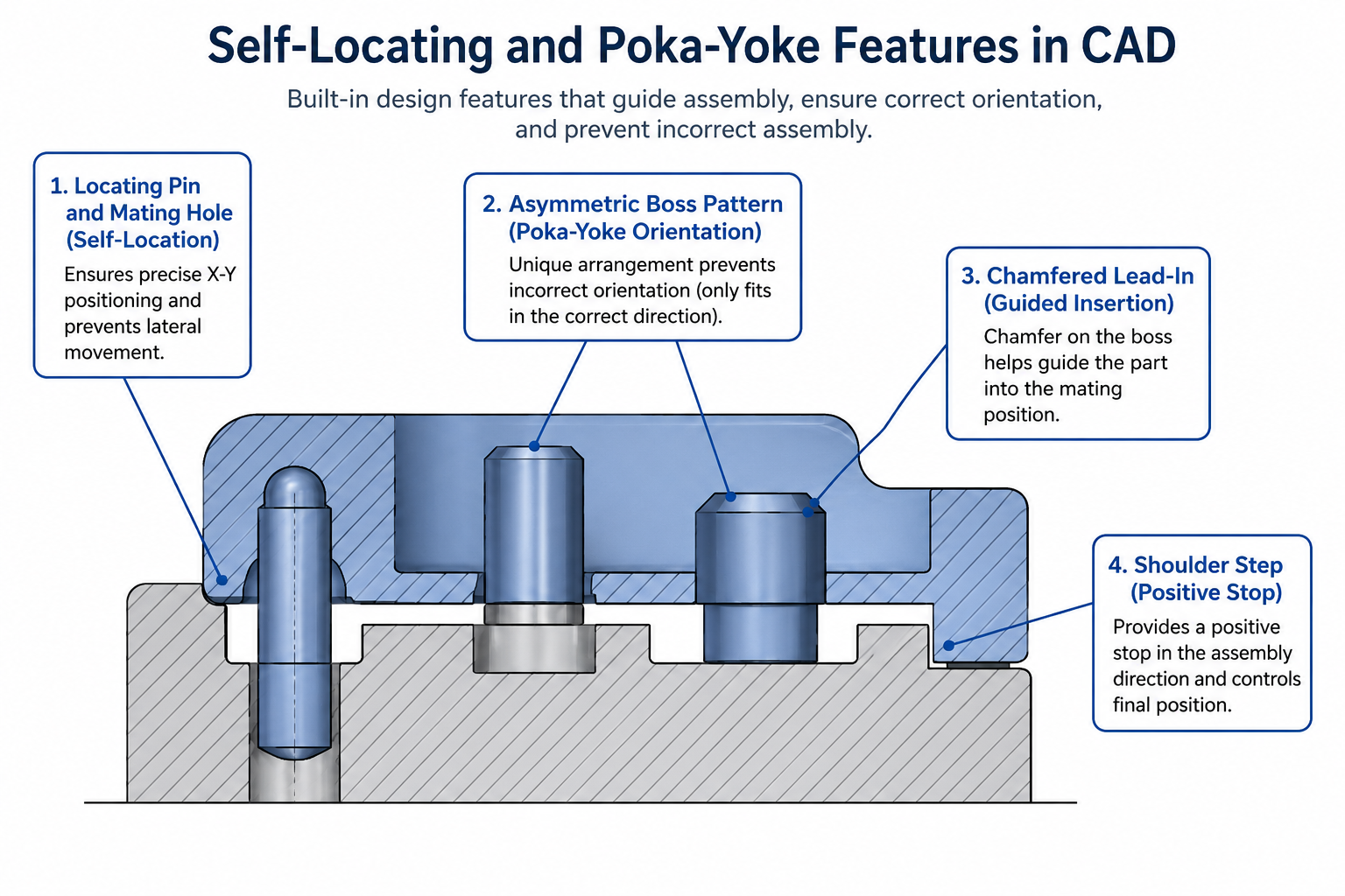 Self-Locating and Poka-Yoke Features in CAD