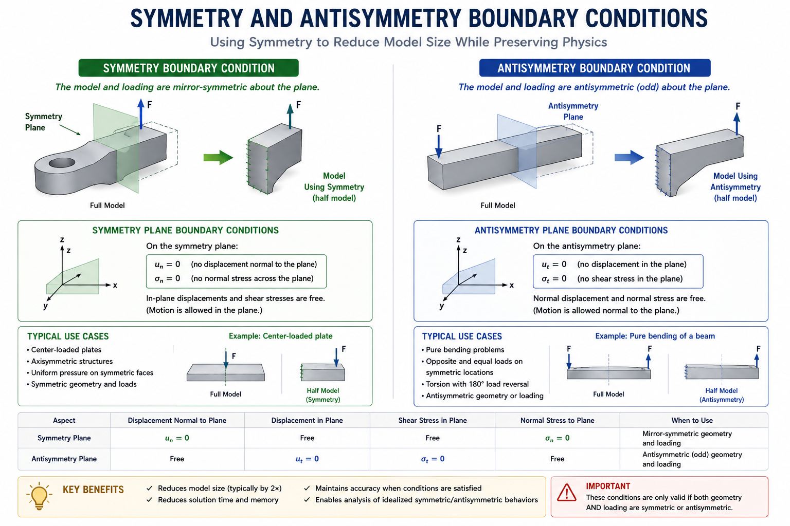 Symmetry and Antisymmetry Boundary Conditions