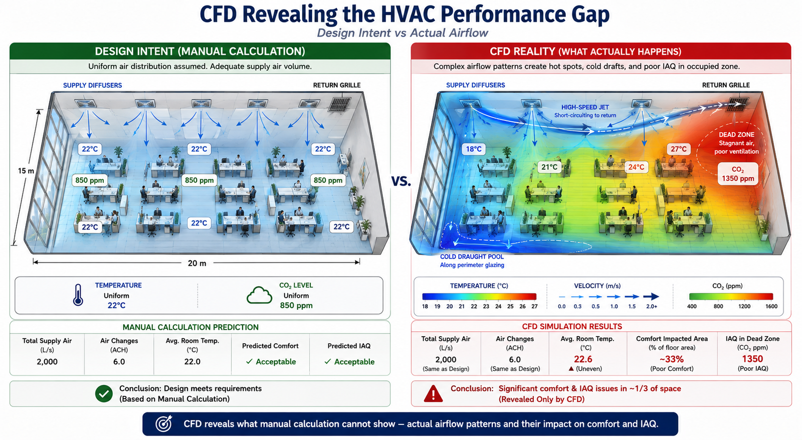 How CFD Improves HVAC System Performance (With Worked Examples)