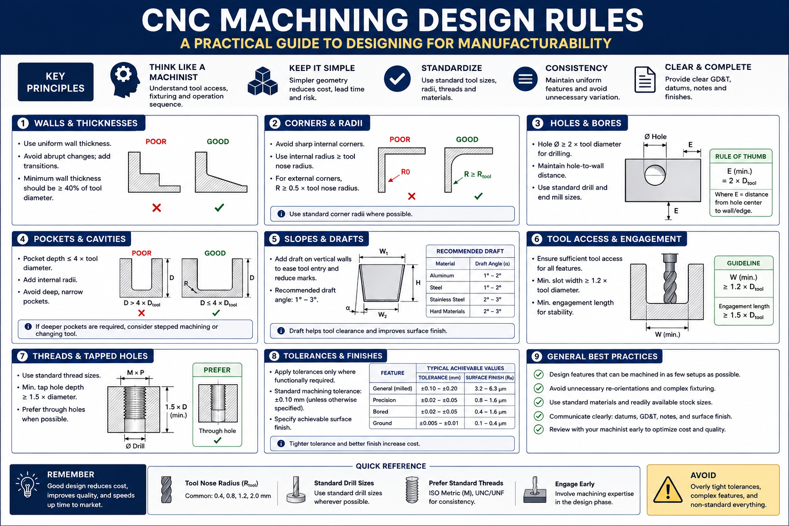 CNC Machining Design Rules A Practical Guide to Designing for Manufacturability